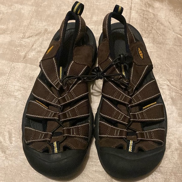Keen Newport H2 Bison Brown Leather Sport Sandals Hiking Shoes Size 10 - Picture 1 of 5
